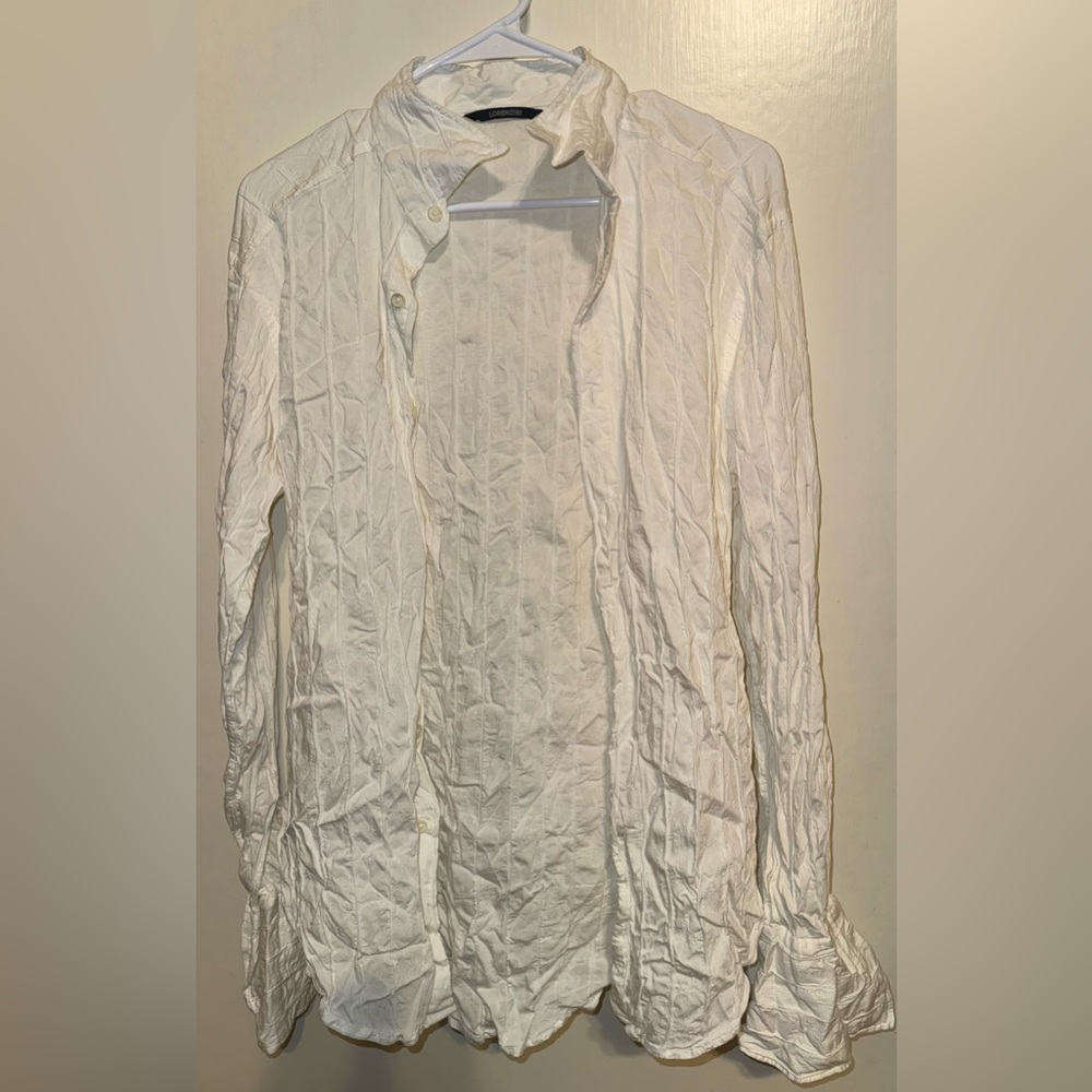 Lorenzini wind collar fitted naughty & classy shirt (perfect condition) 42 italy